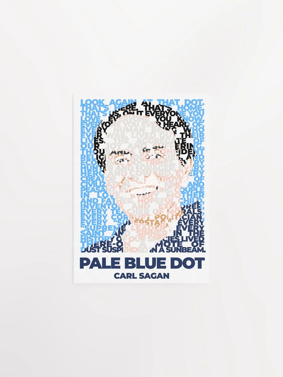Pale Blue Dot poster, Carl Sagan quote — space poster, science poster, aesthetic poster, text-art poster product image (6)