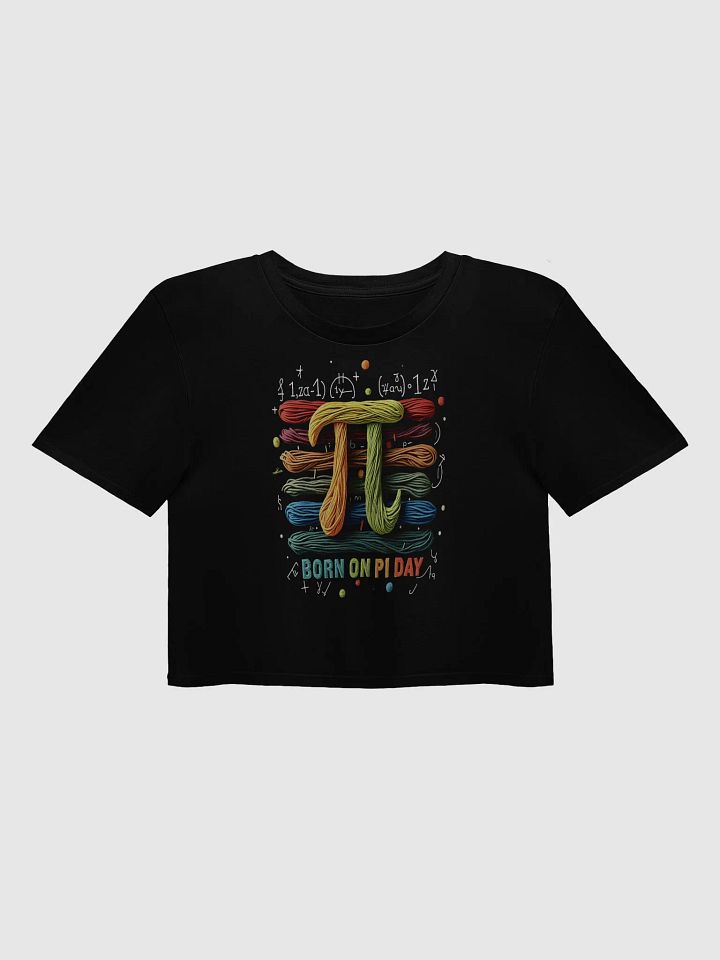 Born on Pi Day Crop Top - Colorful Yarn Art Math Design | Geek & Nerd Gift product image (1)