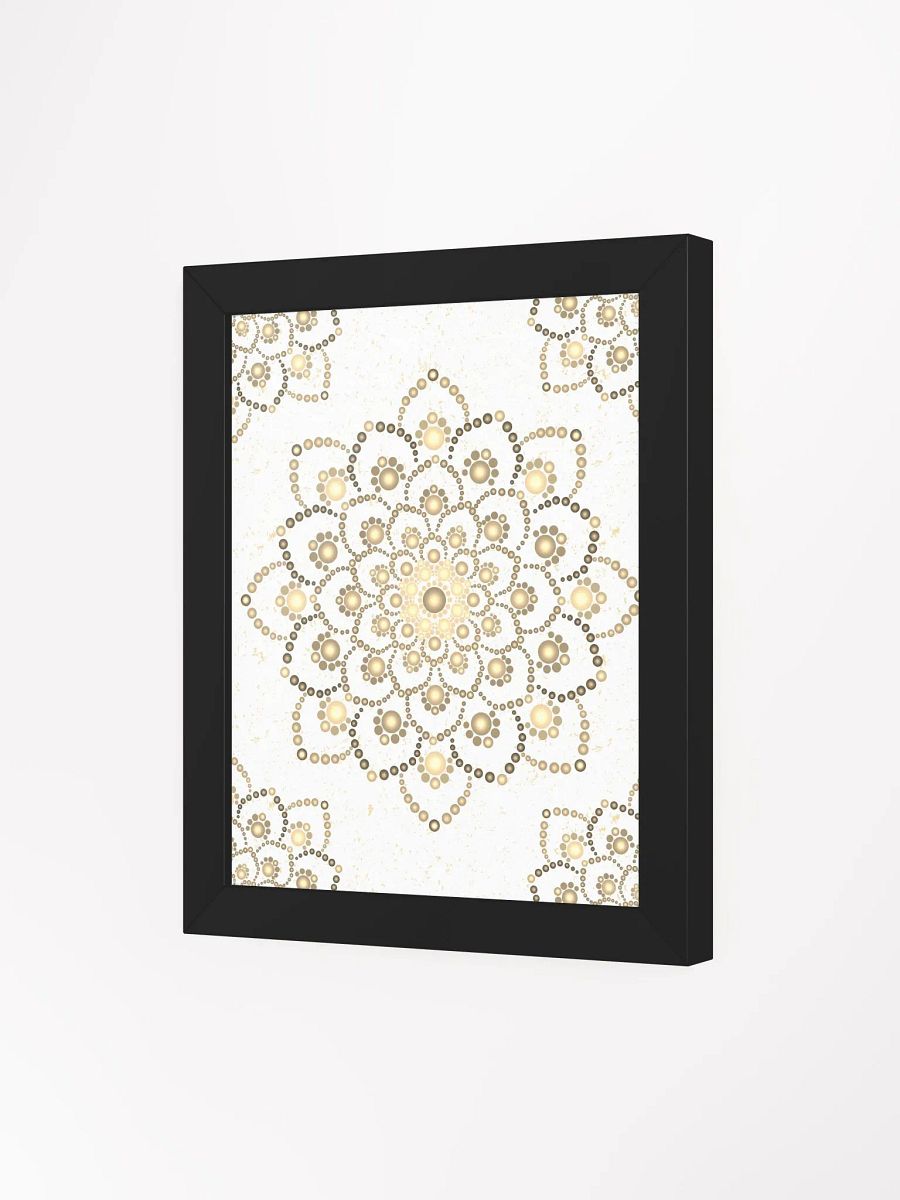 Golden-Brown Dot Mandala Framed High Quality Matte Poster product image (42)