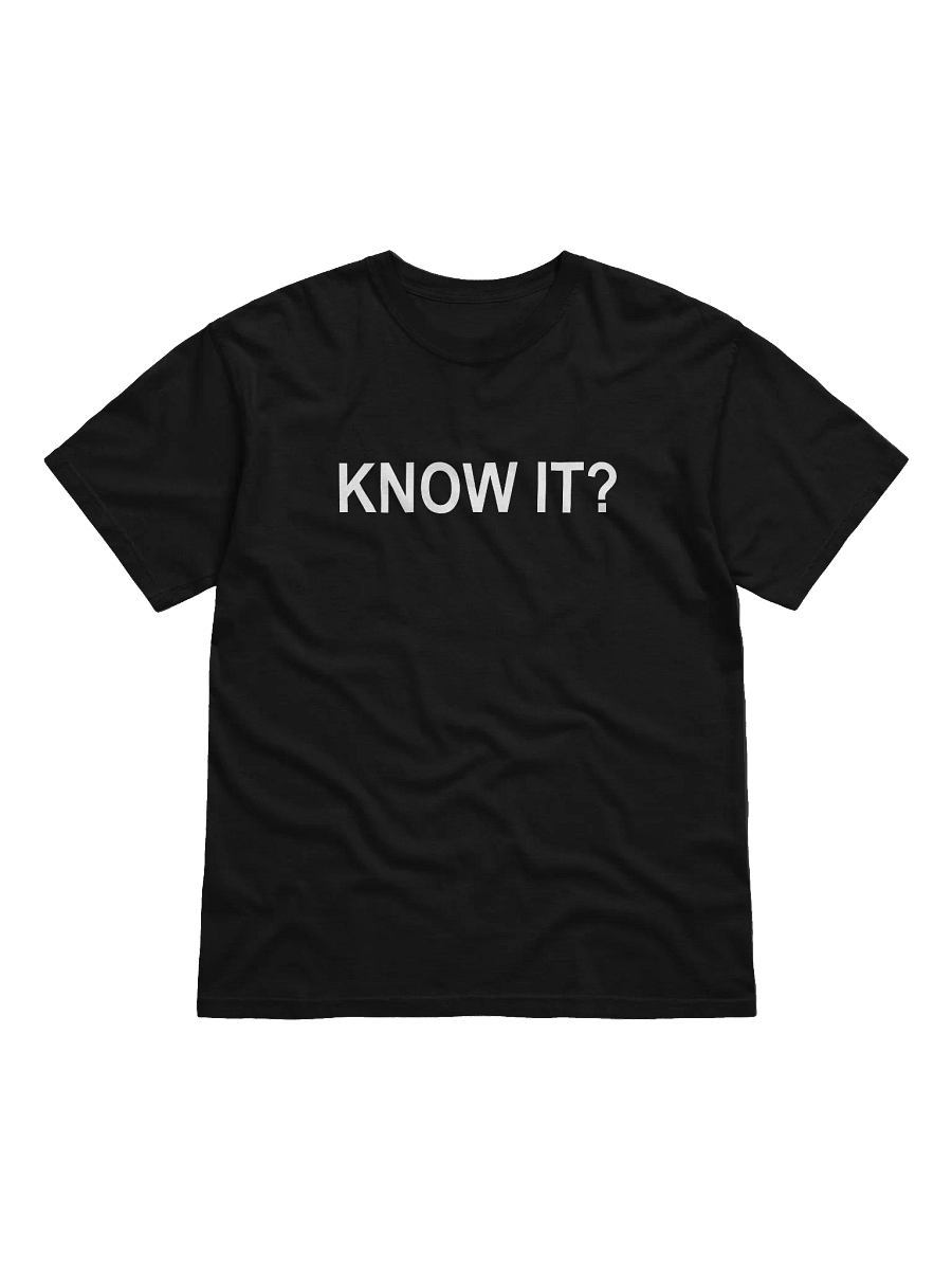 "KNOW IT" || BLACK product image (1)