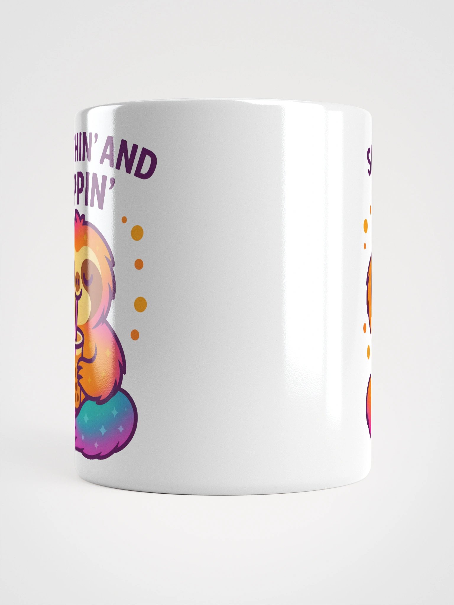 Slothin’ and Sippin’ Coffee Mug – Cute Bubble Tea Sloth Cup for Boba Lovers & Chill Vibes product image (5)