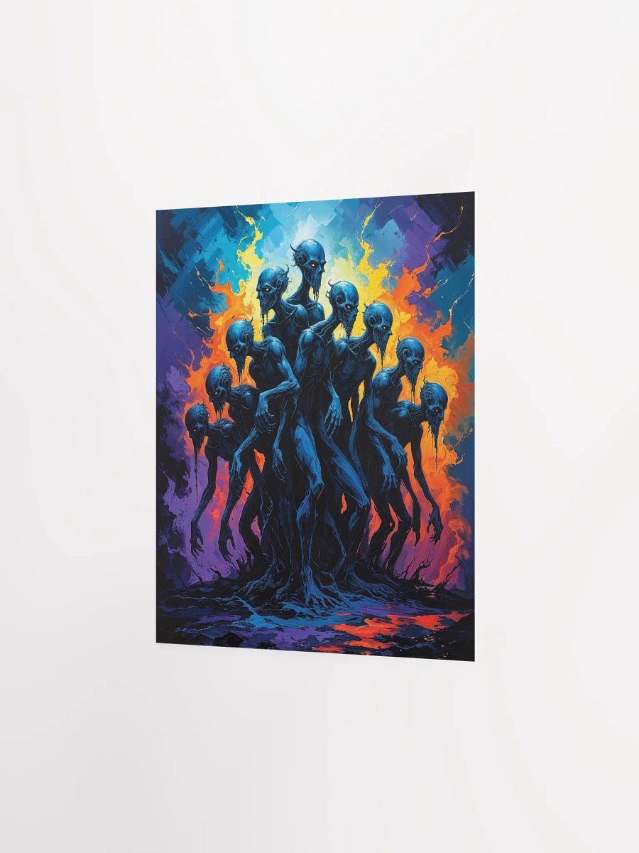 Surreal Blue Figures Matte Poster product image (13)