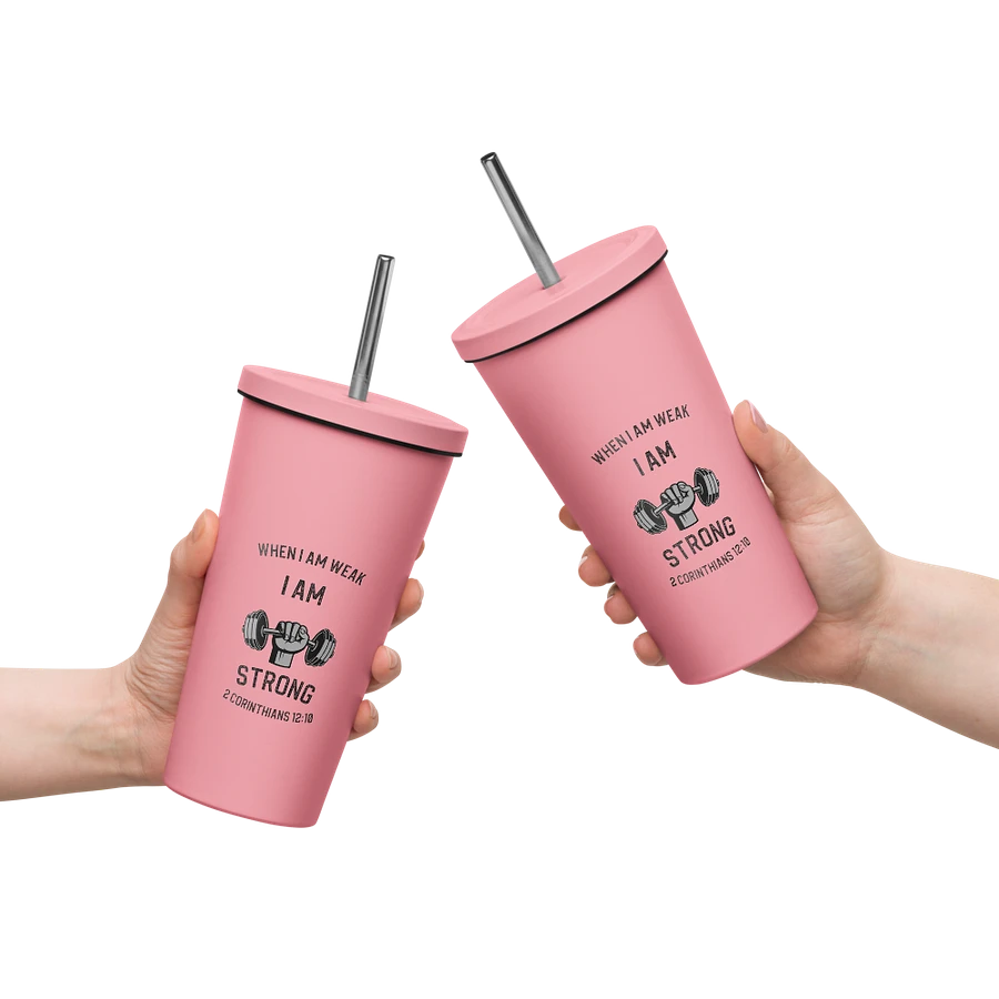 I Am Strong 20 oz. Isolated Cup: Pink product image (10)