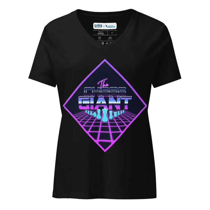 Outrun Chessboard women's v-neck t-shirt product image (1)
