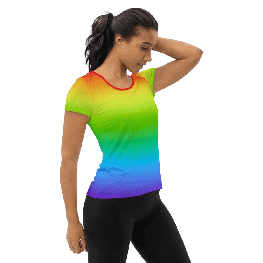 Rainbow Women's Athletic TShirt product image (5)