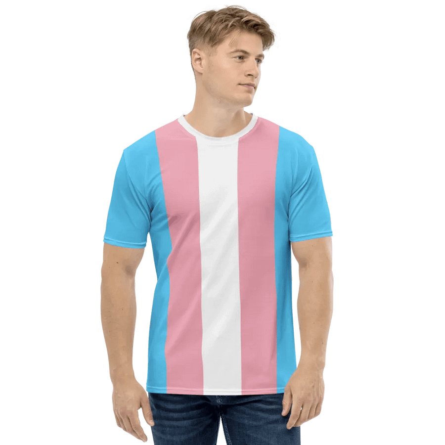 Trans Pride Flag - All-Over Print T-Shirt product image (6)