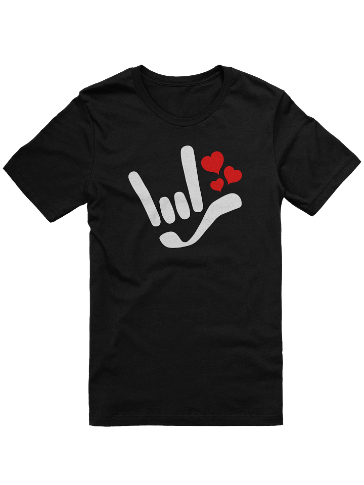 Able Lingo "I Love You" with hearts ASL T-Shirt product image (3)