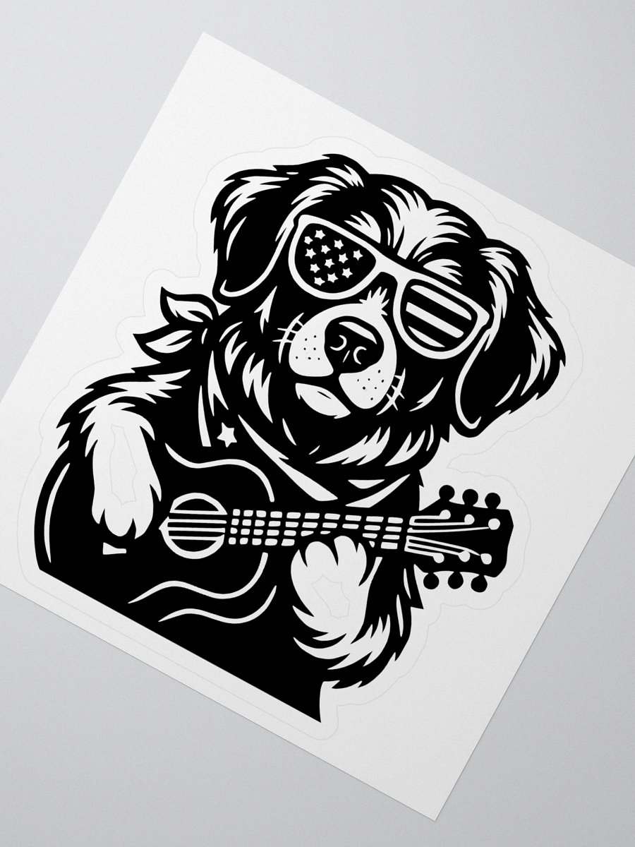 Patriotic Pup Rock Tour Look | Border Collie Sticker product image (2)