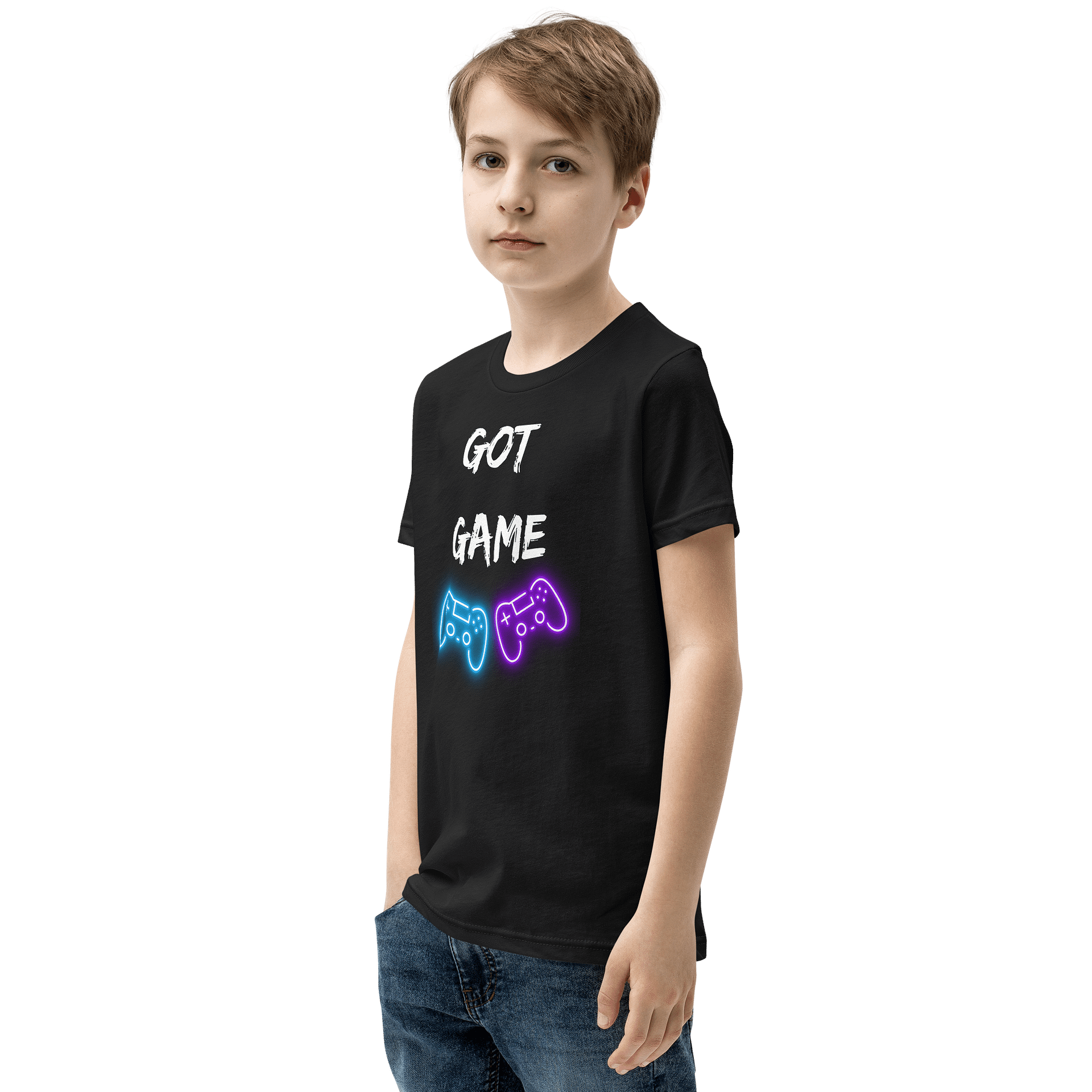 Neon Game Controllers Youth T-Shirt product image (7)