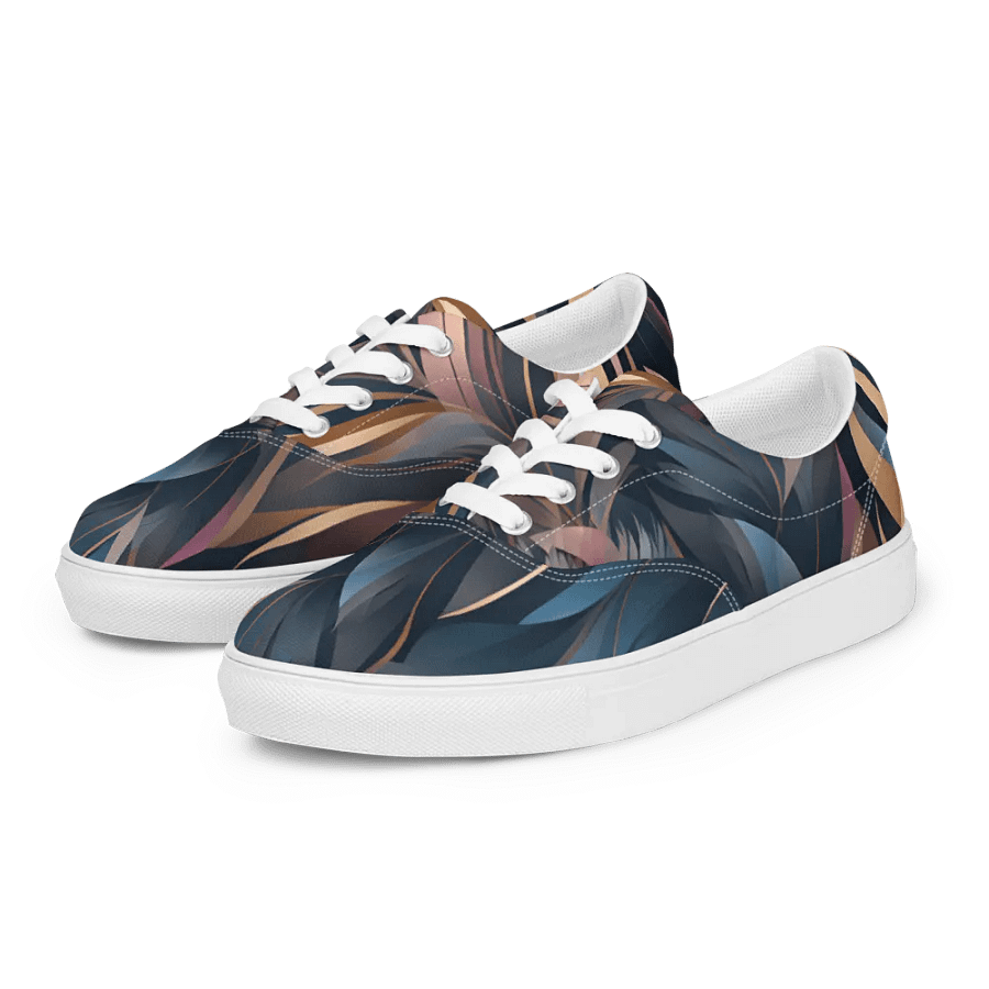 Feathered Harmony Lace-Up Canvas Shoes product image (6)