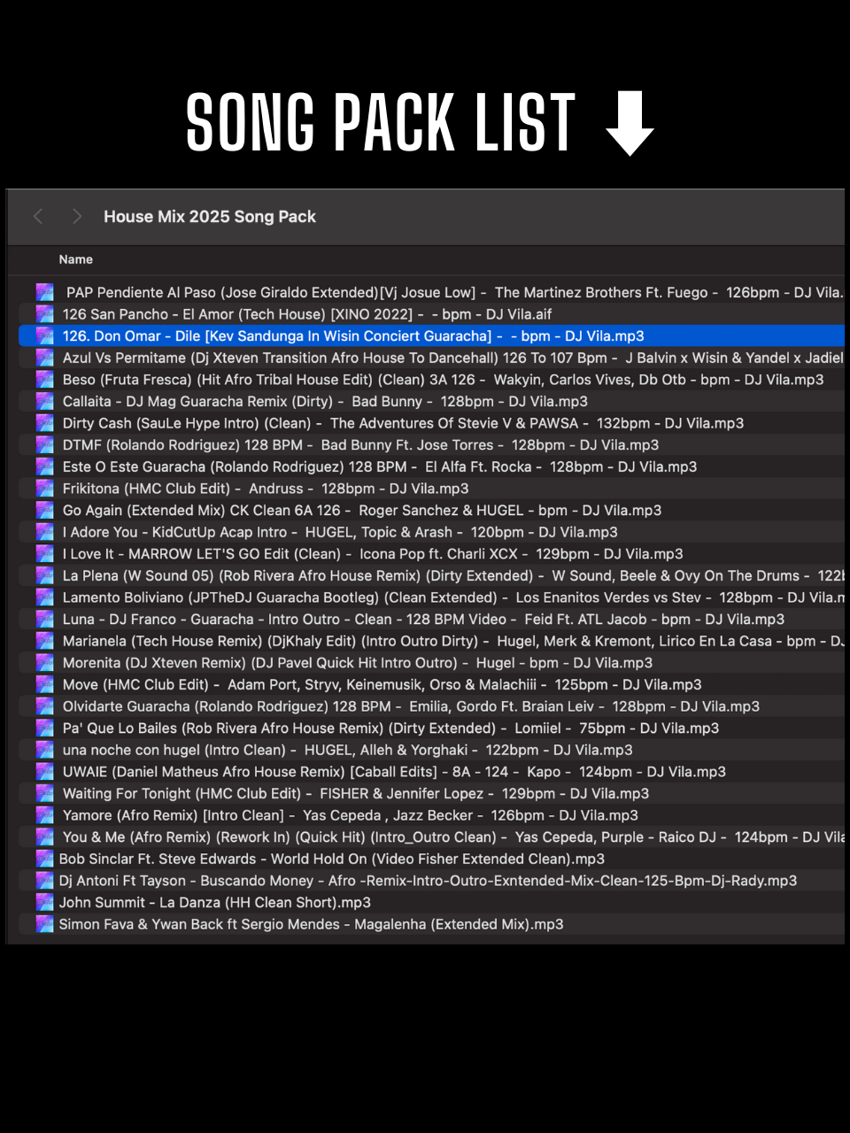 House Mix 2025 - Song Pack/Paquete de Canciones (30 Songs/Canciones) product image (2)