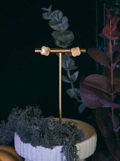 Golden Hour Clover Studs product image (1)