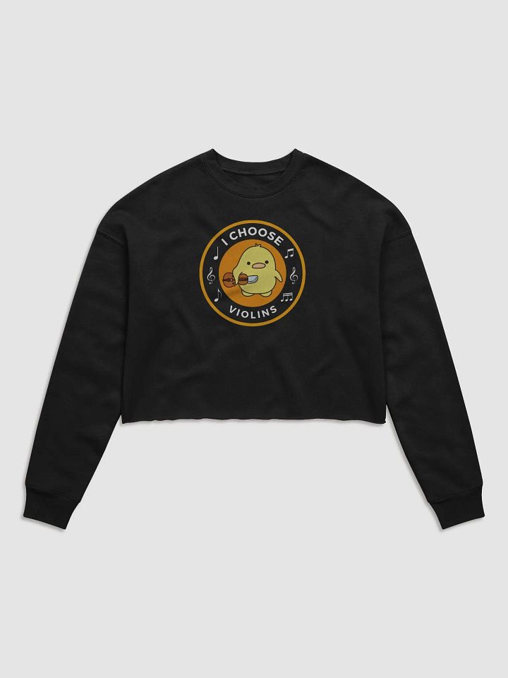 I choose violins Bella+Canvas Women's Fleece Crop Sweatshirt product image (1)