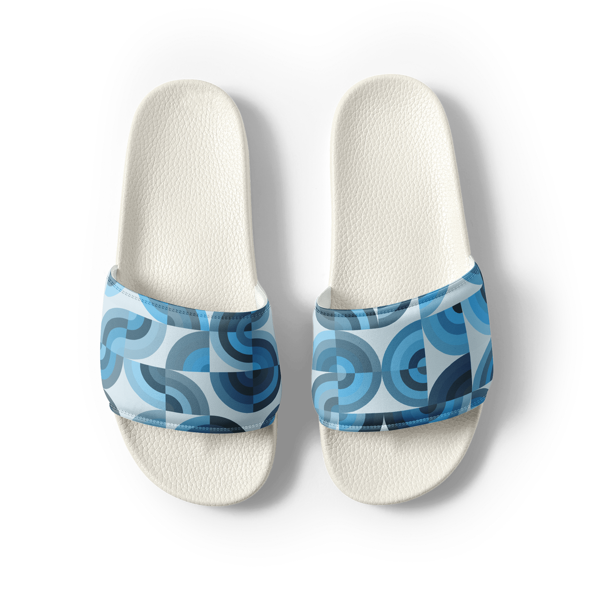 Zenith Blue Geometric Women's Slides product image (4)