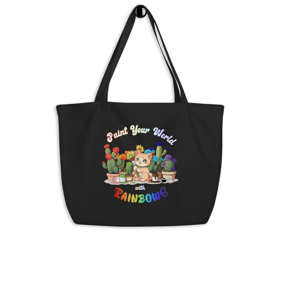 Rainbow Kitten Artist Organic Cotton Tote product image (4)