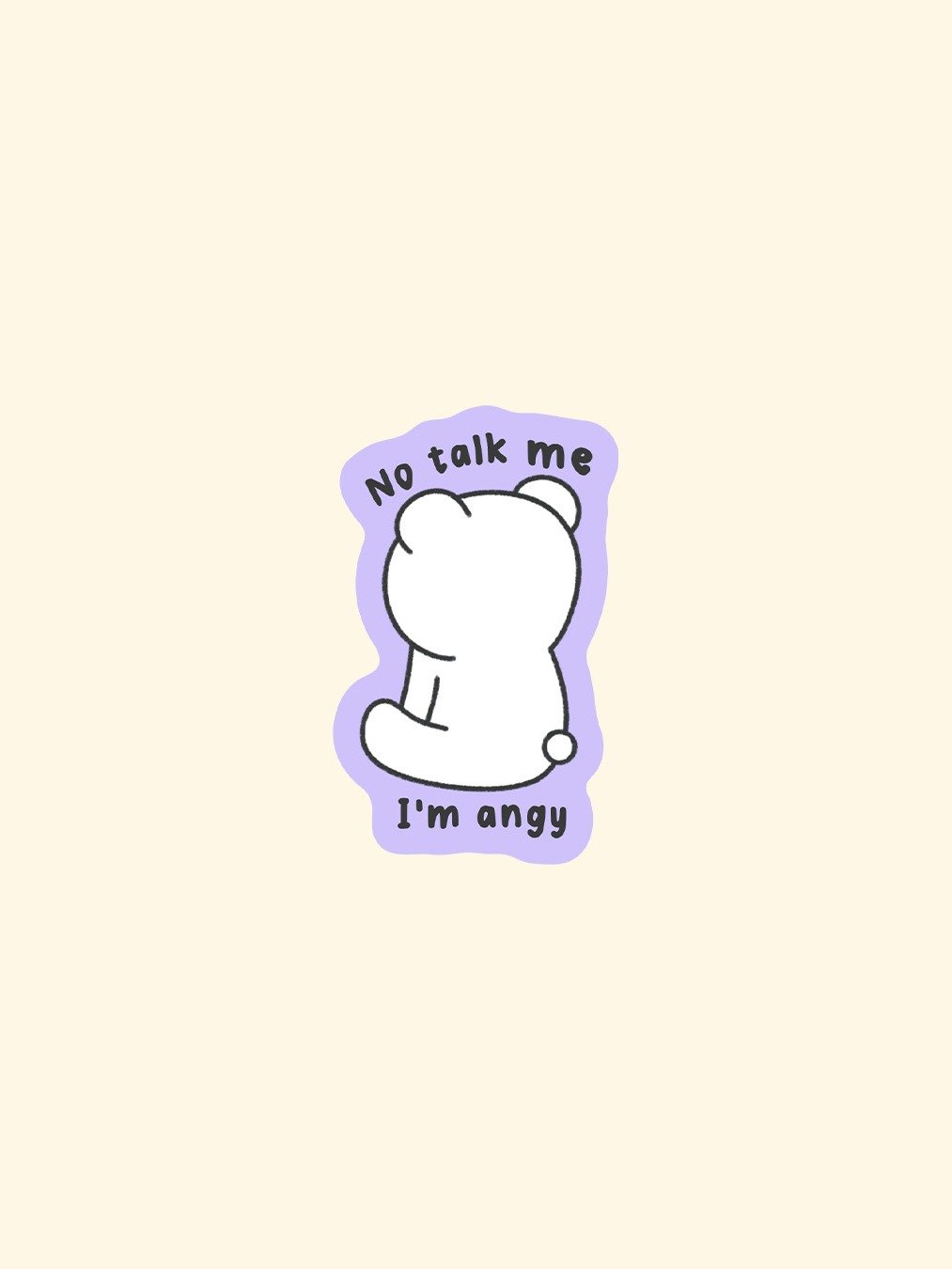 No talk me angry sticker product image (1)