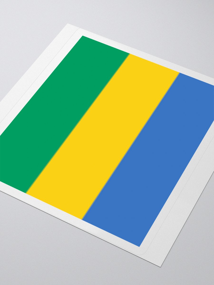 Gabon Flag Sticker | Green Yellow Blue Design | Durable Vinyl | 3 Sizes product image (7)