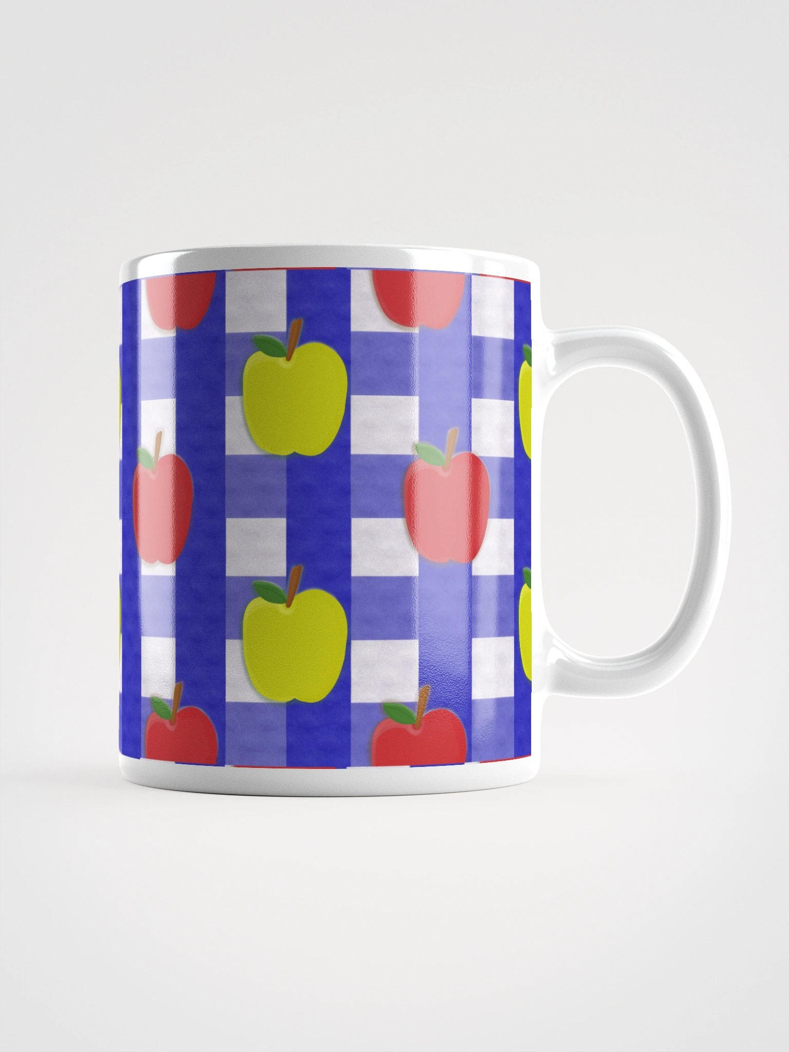 Apple Gingham in Blue Mug product image (1)