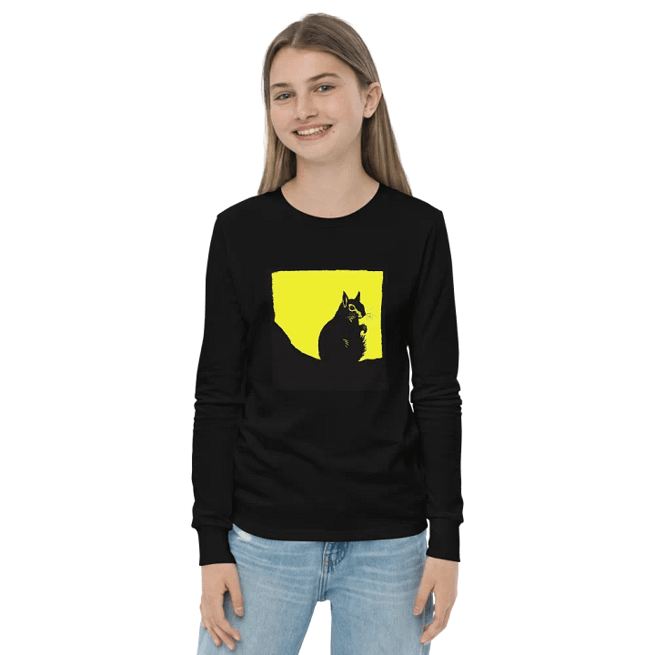 Squirrel Silhouette Sunshine Youth Long Sleeve T-Shirt product image (2)