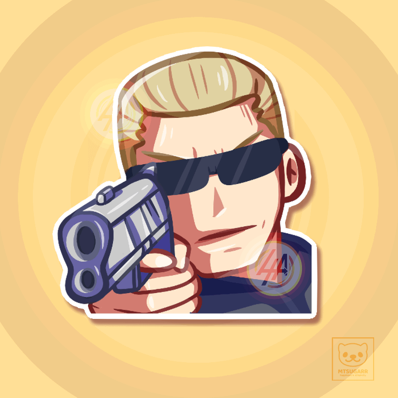 Gun Wesker Emote Sticker product image (1)