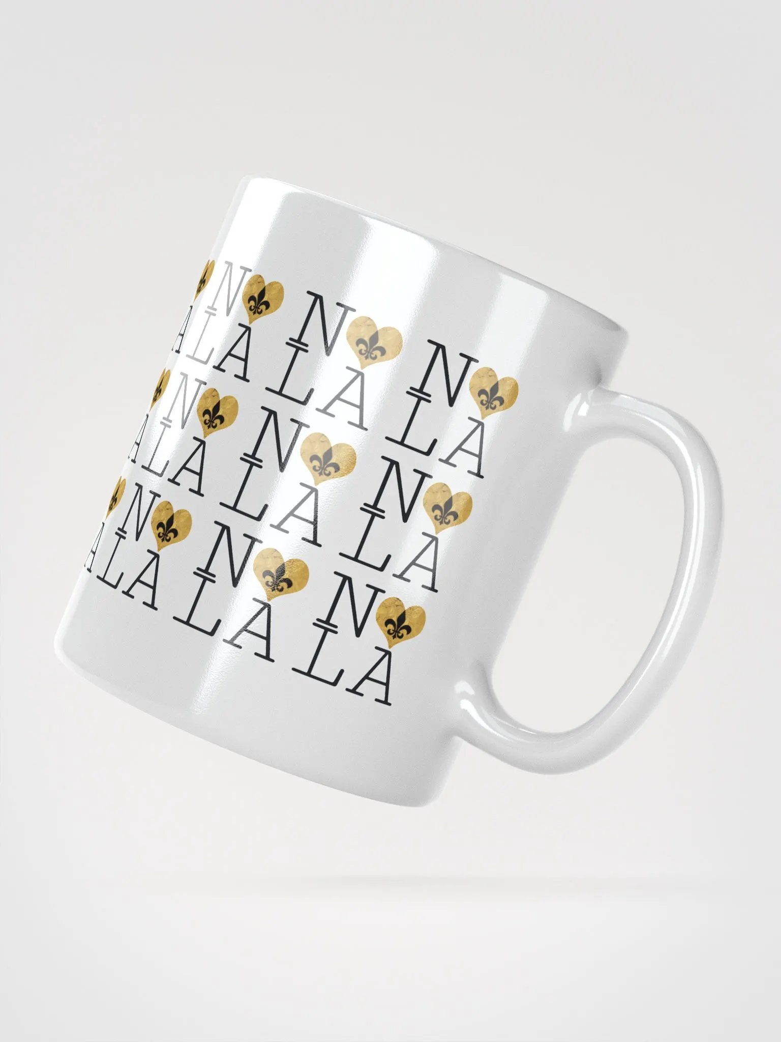 I LOVE NOLA **LEGACY MUG** (GOLD WRAP HEART INFINITY WALL) product image (2)
