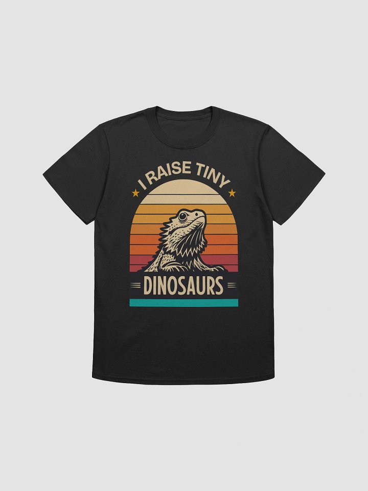 Funny Bearded Dragon Tee – “I Raise Tiny Dinosaurs” Retro Sunset Shirt for Reptile Lovers product image (8)