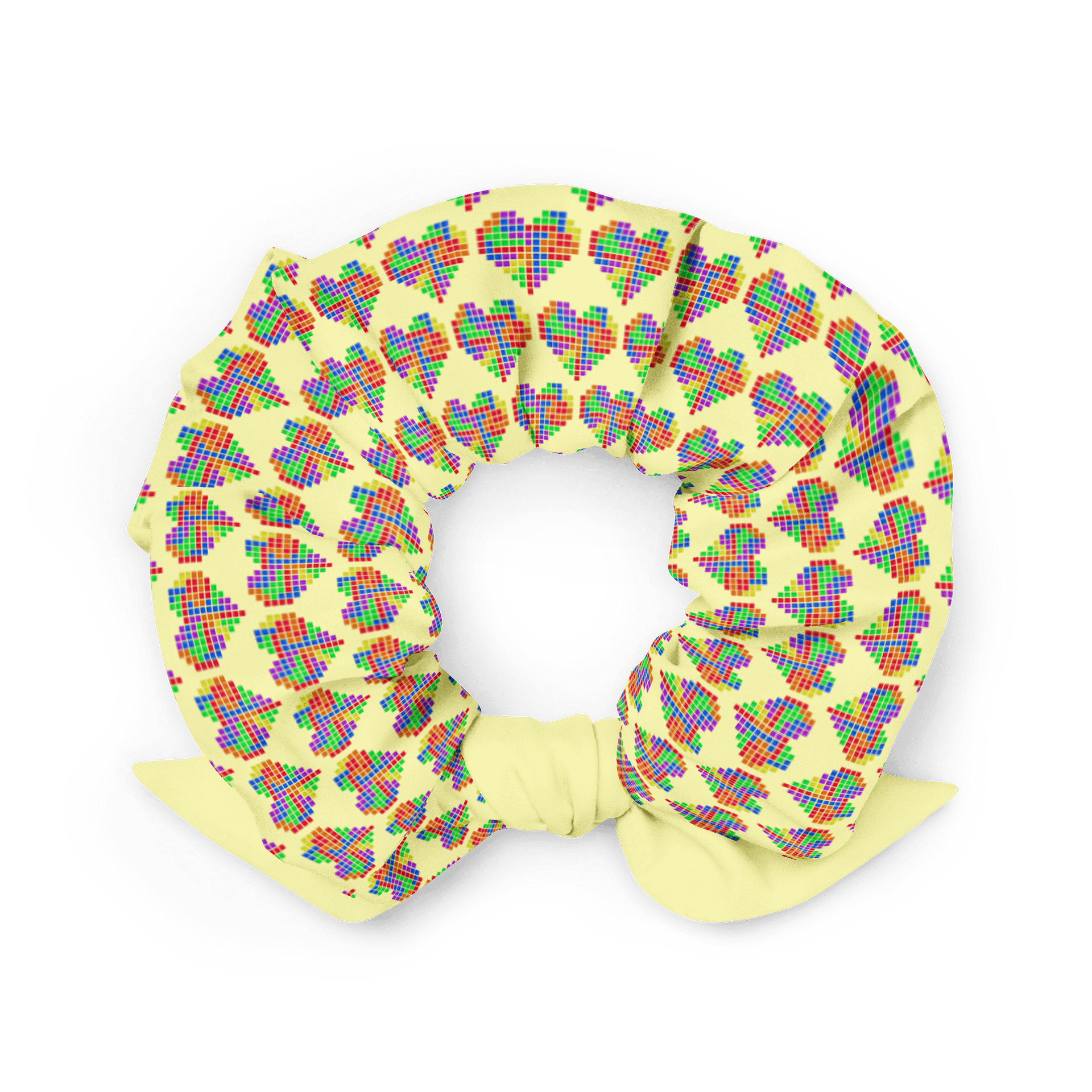 Rainbow Block Heart Scrunchie product image (2)