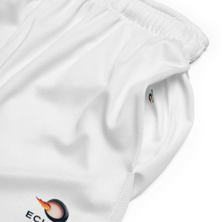 Eclipse White Recycled Unisex Mesh Shorts product image (5)