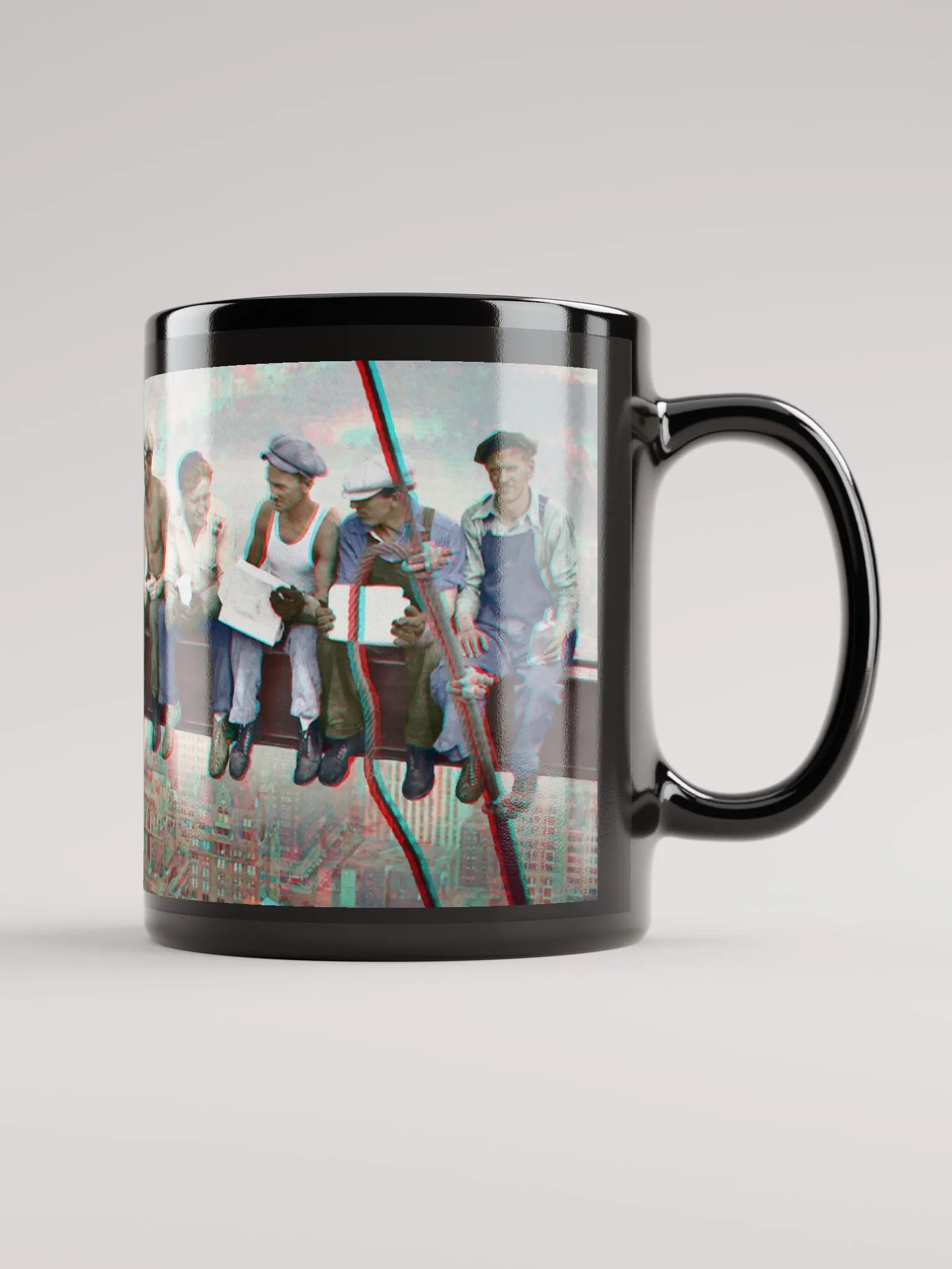 Anaglyph 3D Photo - Lunch atop Skyscraper in Color. New York 1932 product image (1)