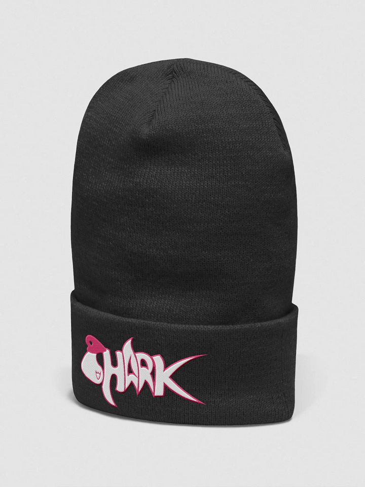 Pink Embroidered Shark Beanie product image (17)