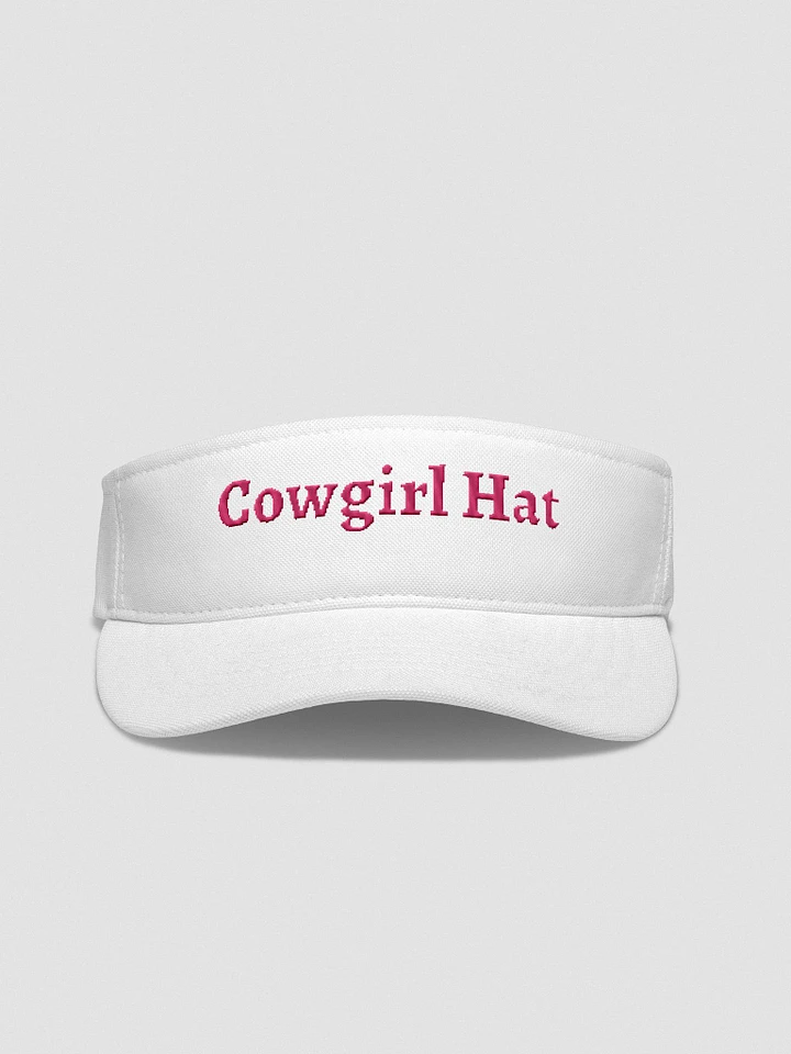 Cowgirl Hat - Embroidered Flexfit Visor (White) product image (1)