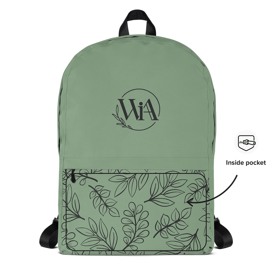 WIA Soft Green Leaf Backpack product image (5)