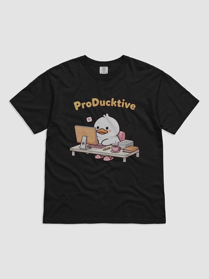 ProDucktive T-Shirt - Cute Duck Working at Desk | Funny Productivity Tee product image (3)