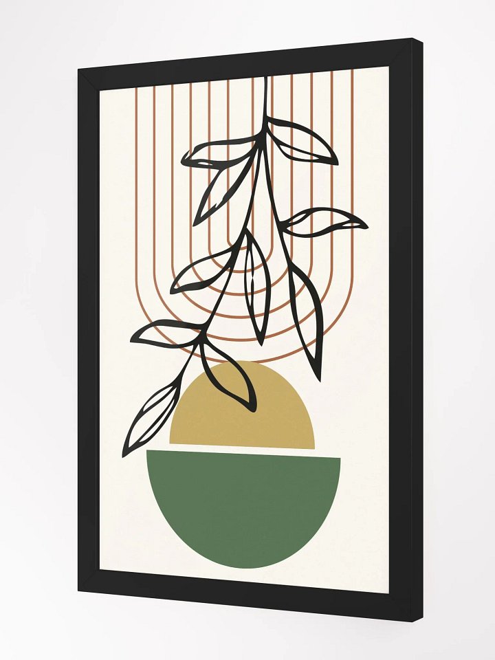 Golden Leaf Abstract Framed Poster product image (9)