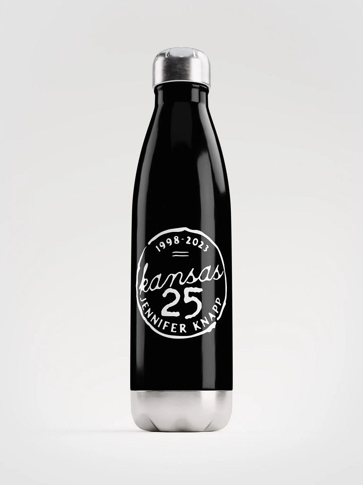 Kansas 25 Emblem Stainless Steel Water Bottle product image (1)