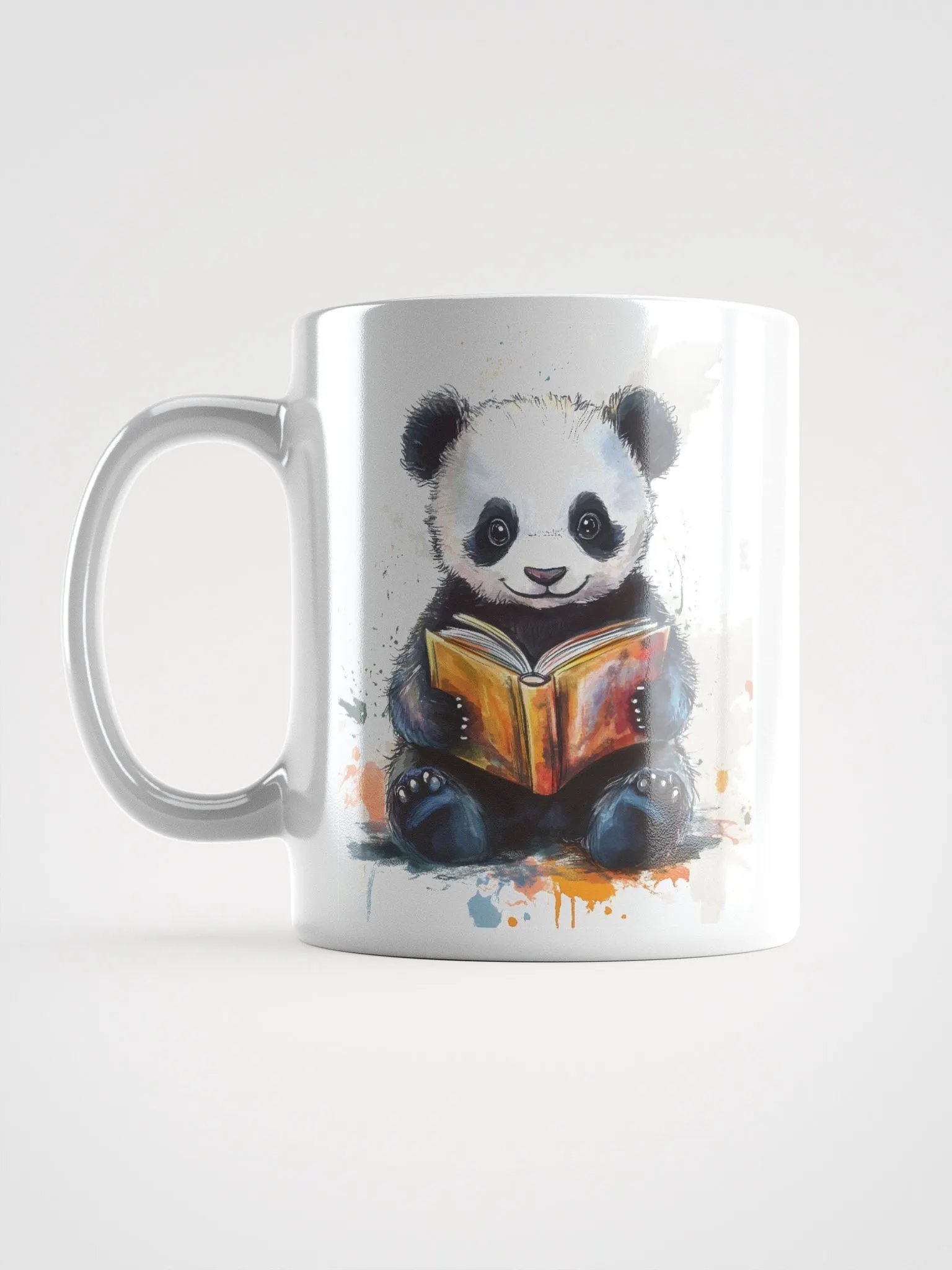 Colorful Baby Panda Reading Mug product image (16)