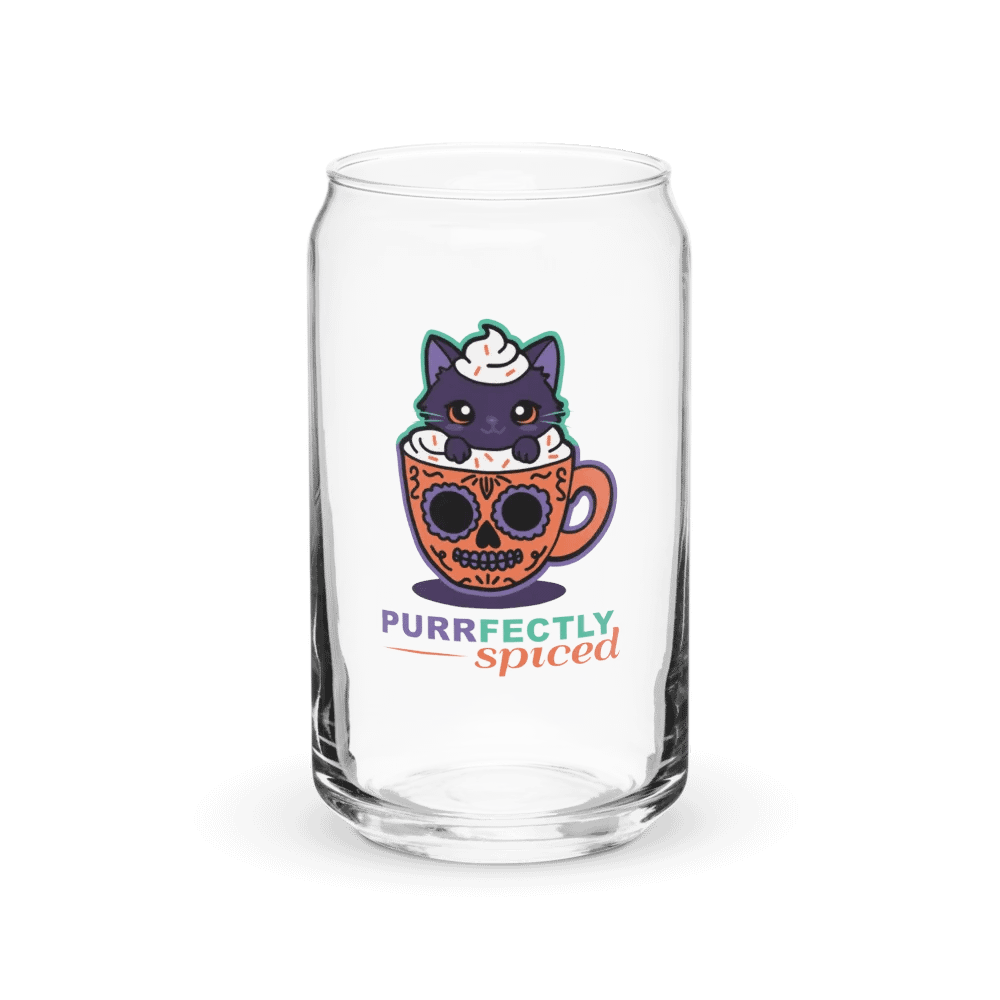 Purrfectly Spiced 16oz Can-Shaped Drinking Glass product image (1)