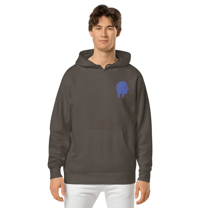 In My Head (L.C. violet design) embroidered pigment hoodie product image (2)