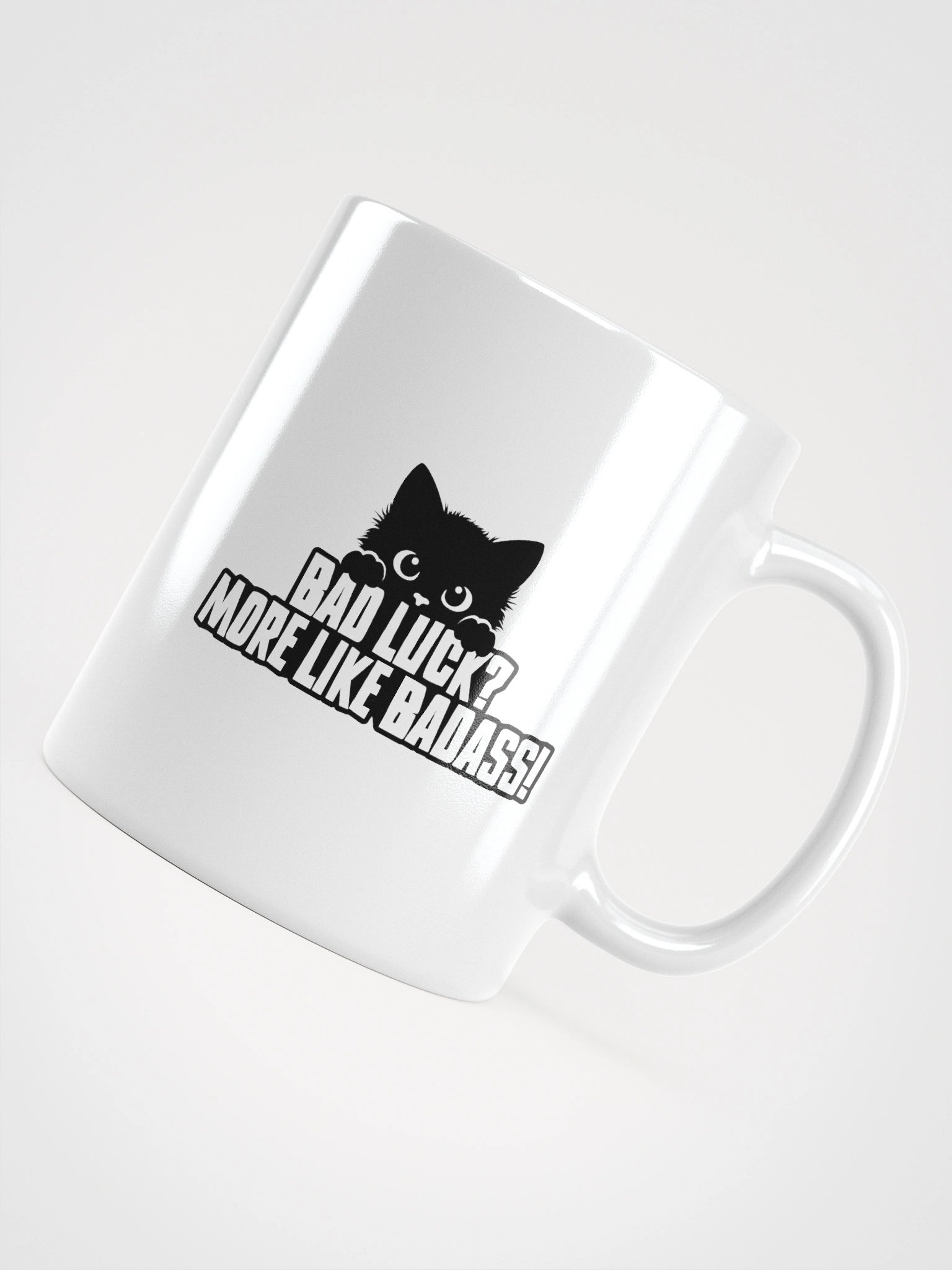 Cute Black Kitten "Badass" Funny Cat Lover Mug product image (10)