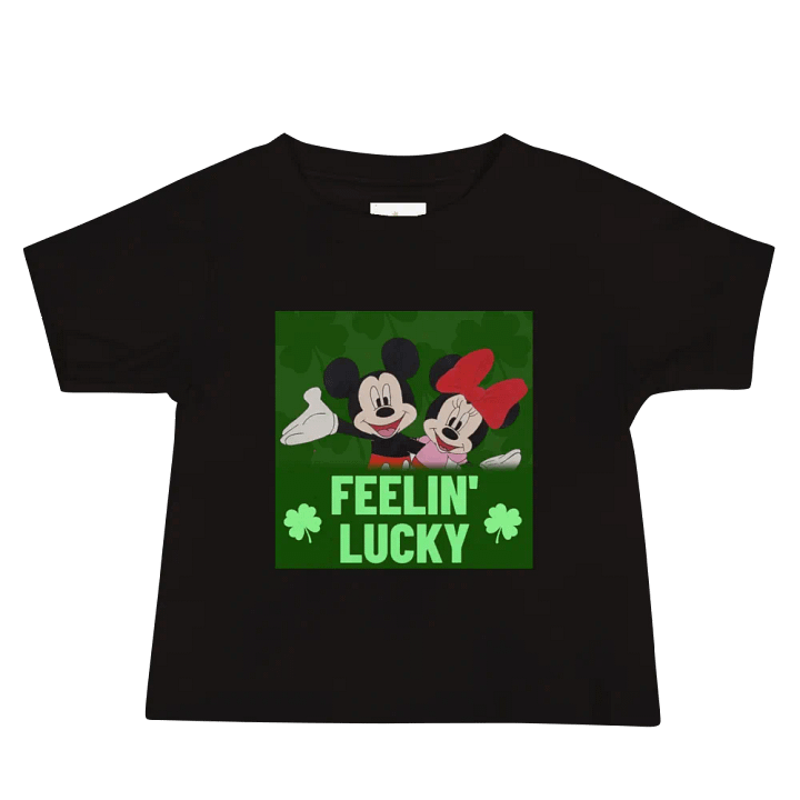 Mickey and Minnie mouse green style (art by Dina R.) acrylic painting picture - Baby Jersey Short Sleeve Tee product image (4)