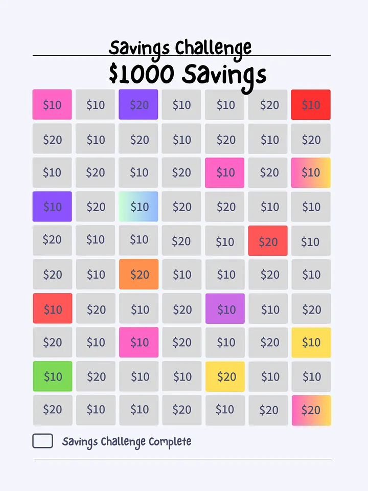 $1,000 Savings Challenge product image (1)