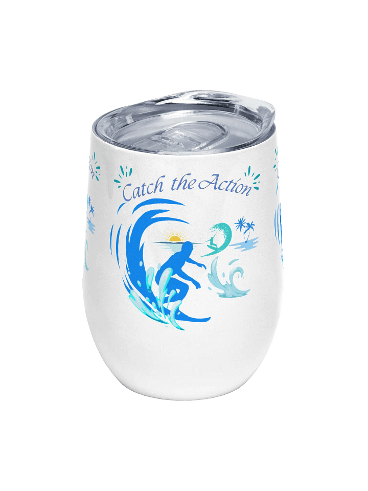 Sunset Waves Wine Tumbler holiday gift for sons daughters dads friends colleagues product image (1)