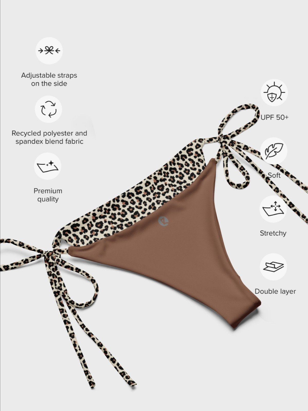 Triangle Bikini Bottom "Abstract Animal Leopard Skin Fur Pattern" product image (5)