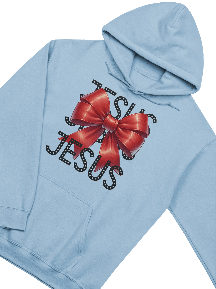 JESUS Bow Charm Gildan Classic Hoodie product image (2)