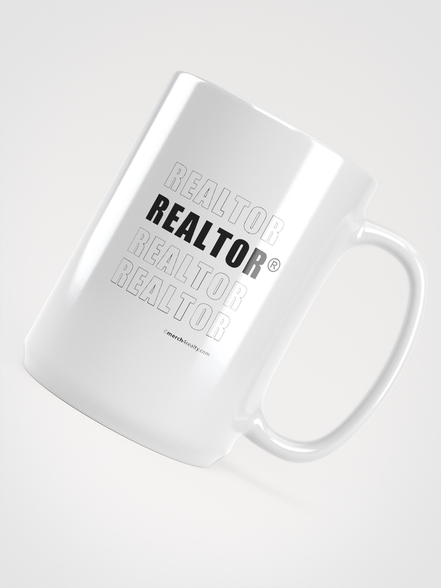 Realtor Typography White Glossy Mug product image (4)