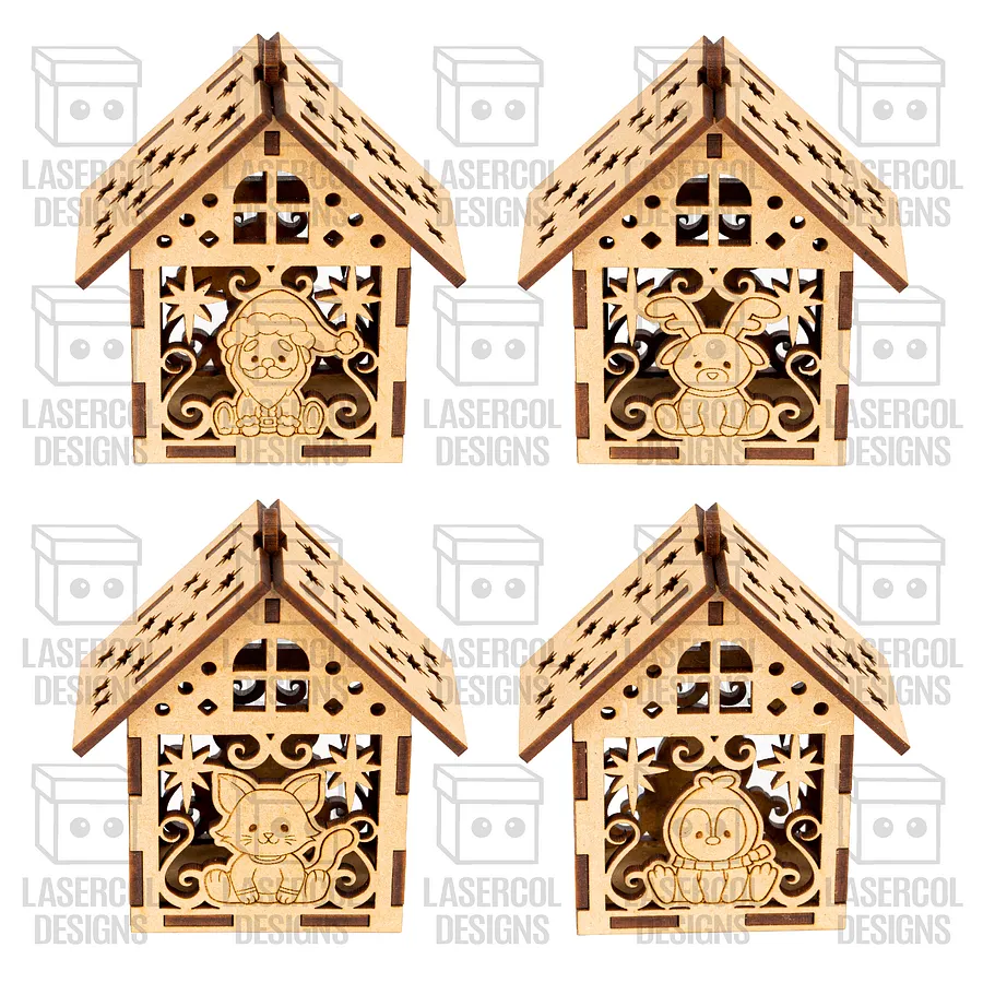 Christmas Characters Houses Ornaments Box Set 1 & Set 2 - Laser Cut Files product image (5)