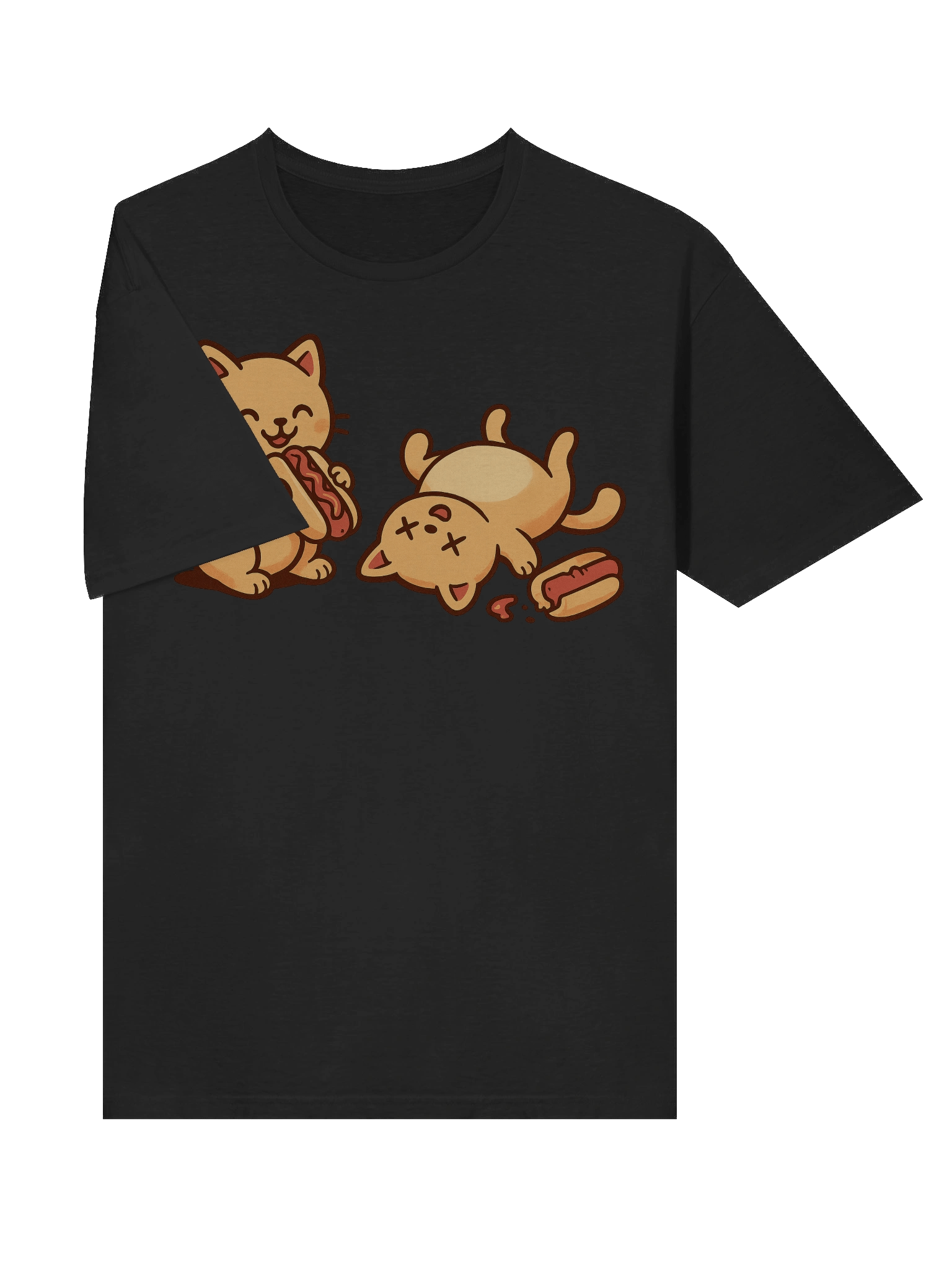 Playful Hot Dogs Cats T-Shirt product image (34)