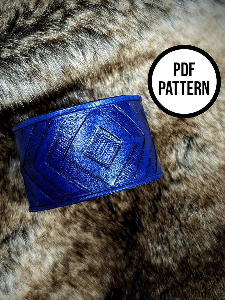 Mountain King Leather Cuff Pattern - Everyday Cosplay PDF Pattern for Leatherwork product image (2)
