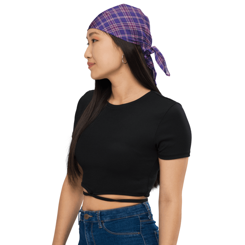 Orchid and Violet Plaid Bandana product image (1)