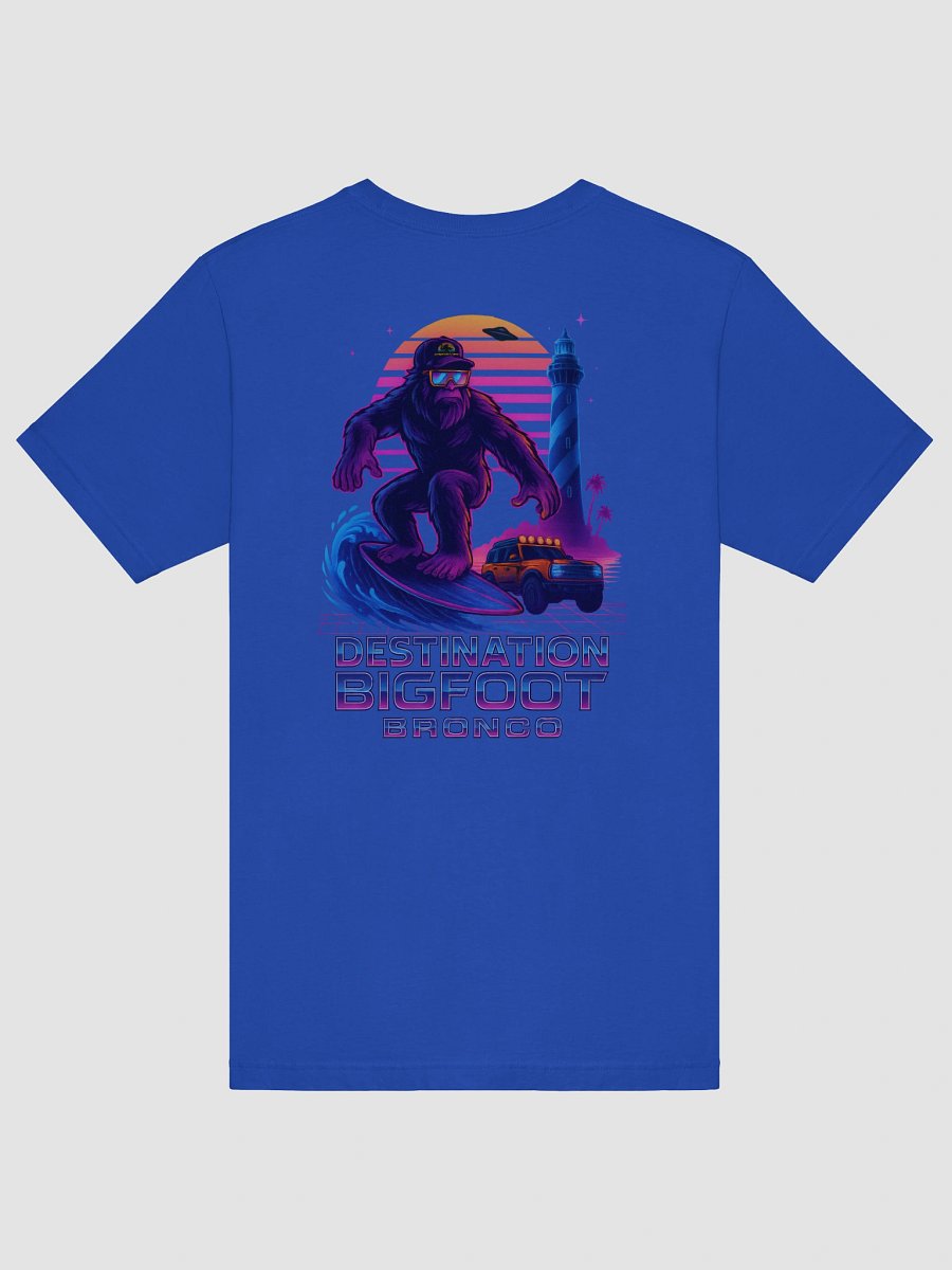Destination Bigfoot Bronco Synthwave T-Shirt (Blue) product image (6)